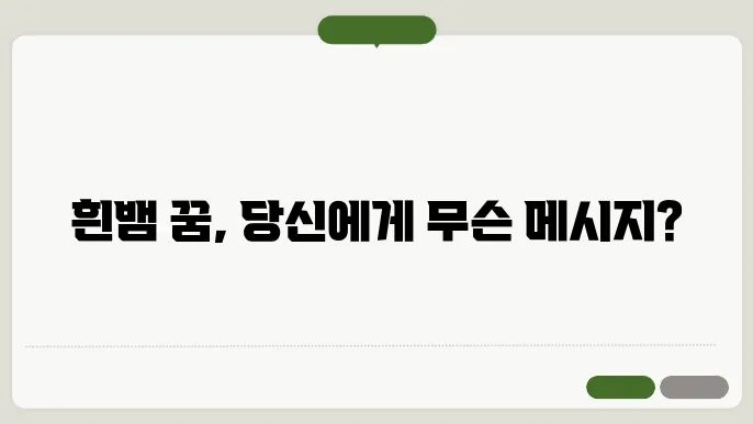 흰뱀 꿈의 상징