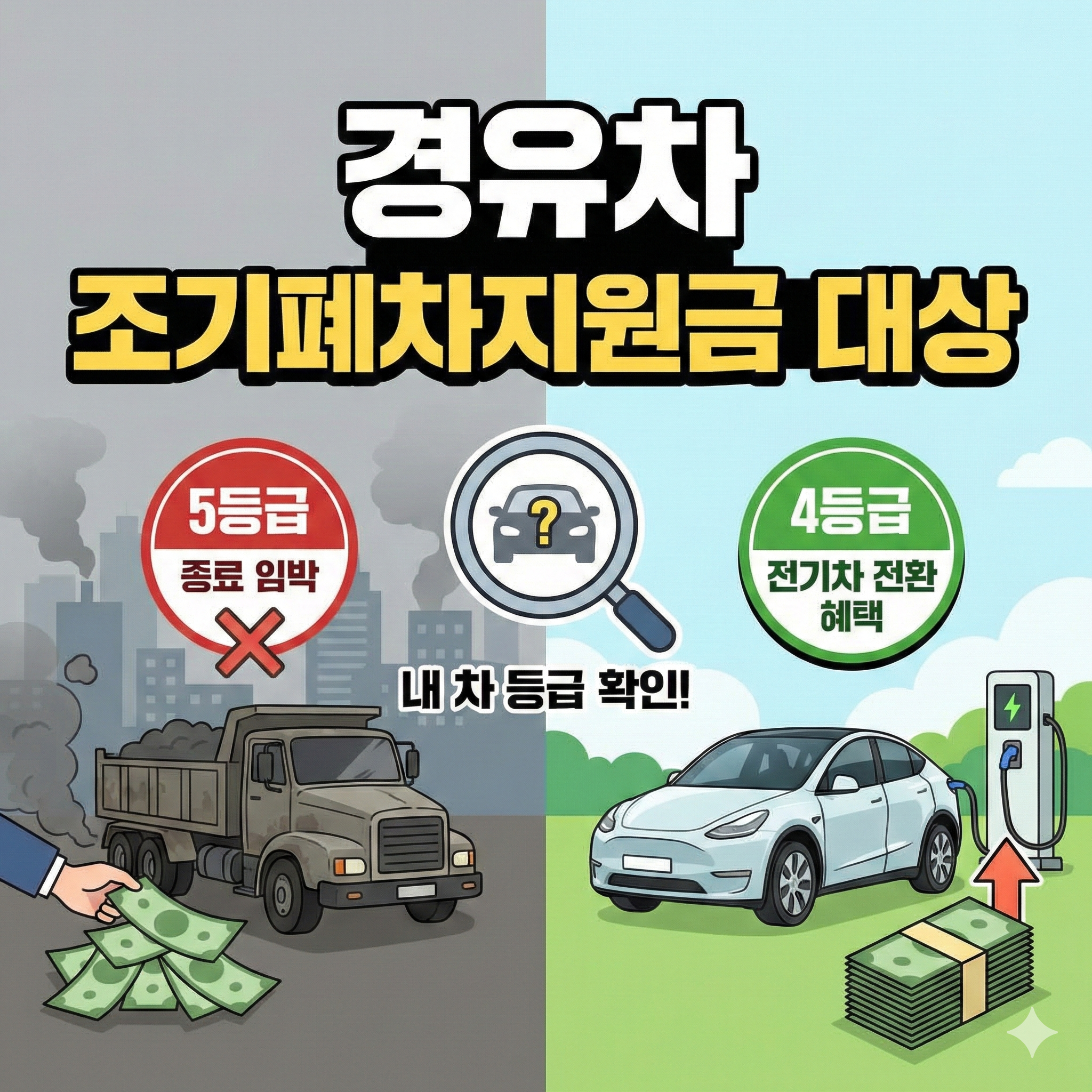 경유차 조기폐차지원금 대상 요건 및 등급 확인 방법 총정리