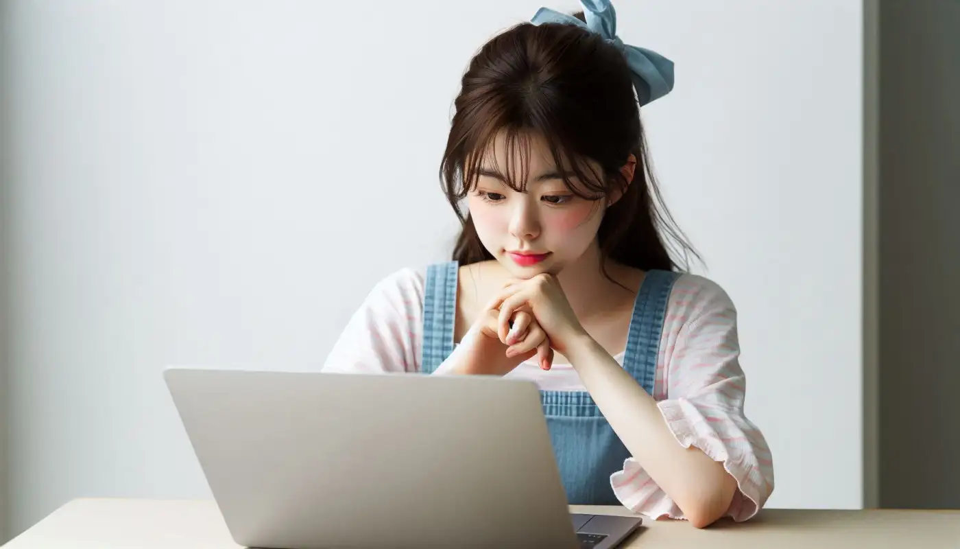 유튜브-숏츠-만들기-방법을-알아보는-여성의-모습