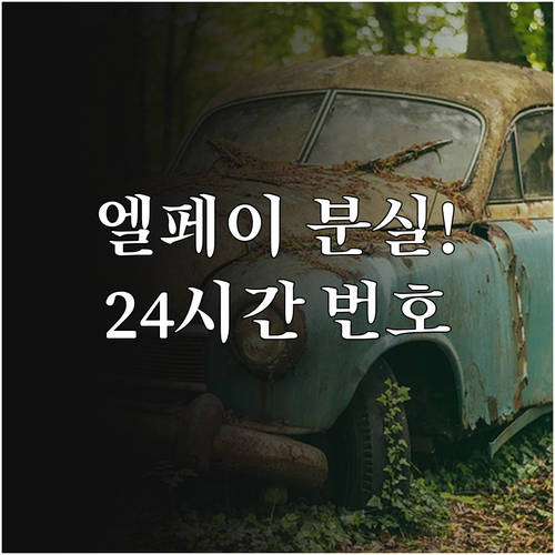 엘페이 분실 신고 24시간 접수 번호..