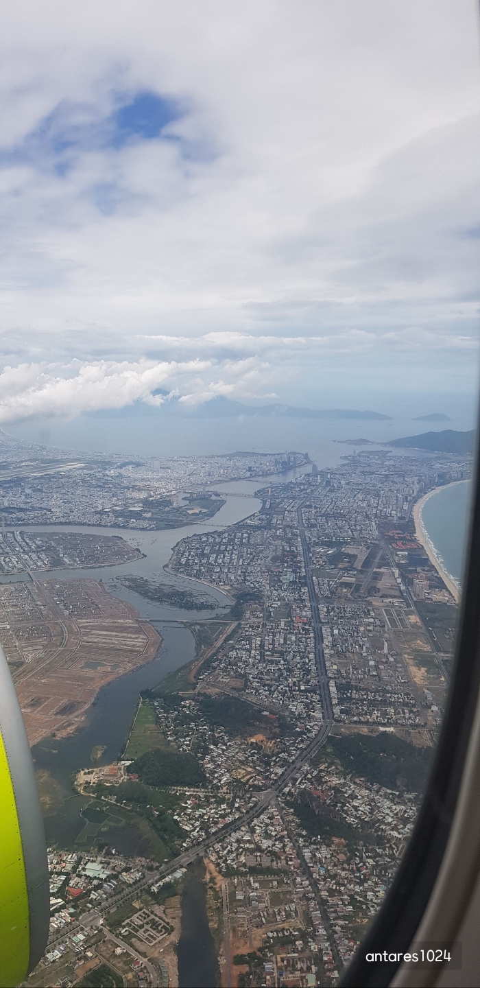 비행기에서-내려다본-베트남-전경