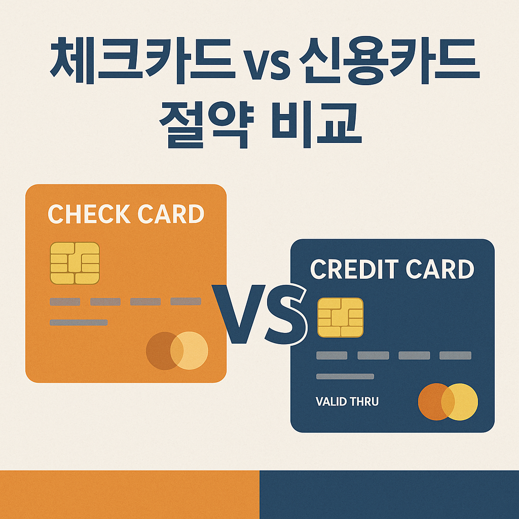 체크카드 vs 신용카드 절약 비교