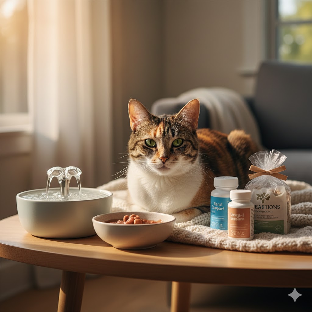 고양이 건강관리 사진