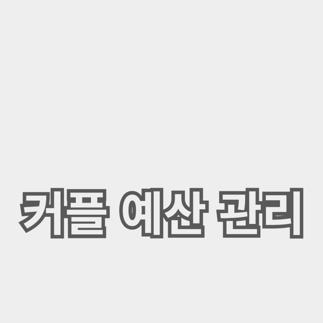 커플 예산 관리의 중요성과 실천 방법