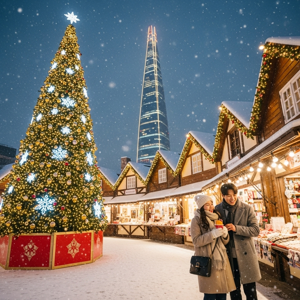 롯데타운 크리스마스 마켓 데이 나이트 패스트패스 비교 포토존 추천 동선