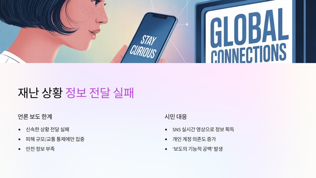 재해 보도 과정의 ‘기능적 공백’ 사례