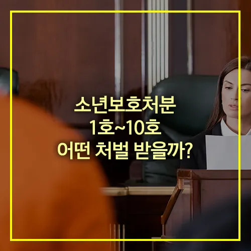 소년보호처분 1호 10호 처벌