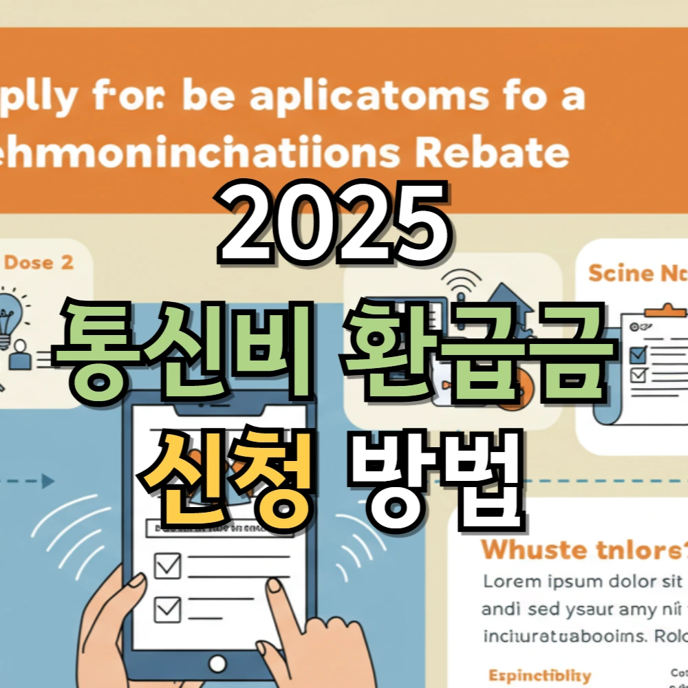 2025년 통신비 환급금 신청 방법 총정리