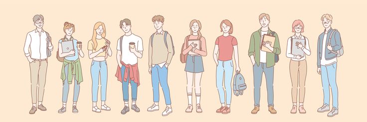 대학생들의 모습 이미지 사진