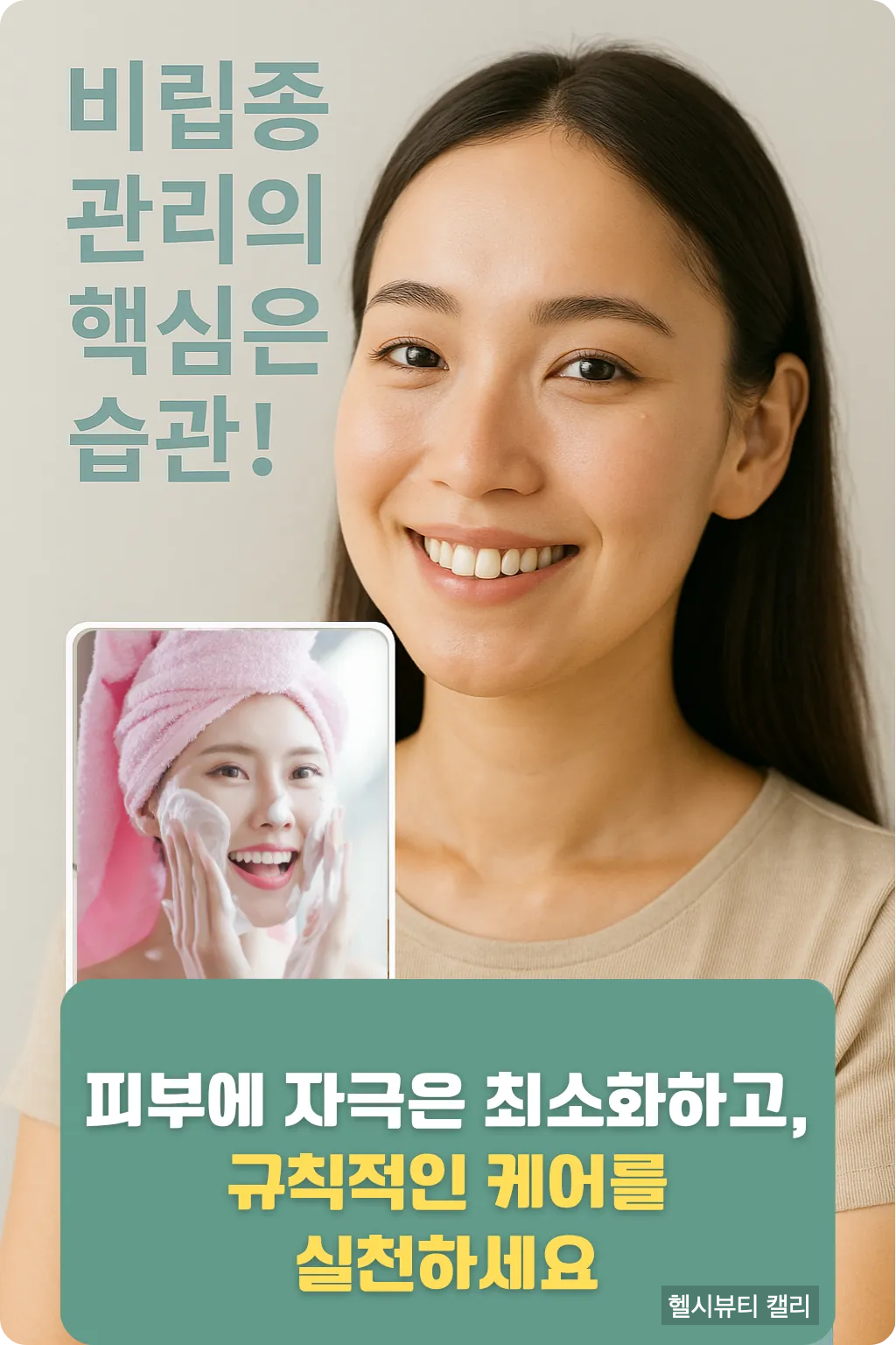 클렌징 중 거품을 얼굴에 문지르는 밝은 피부의 여성