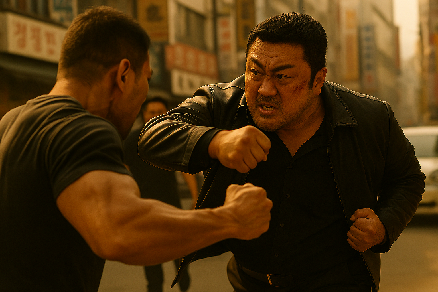 범죄도시3 조직폭력배와의 격투 이미지