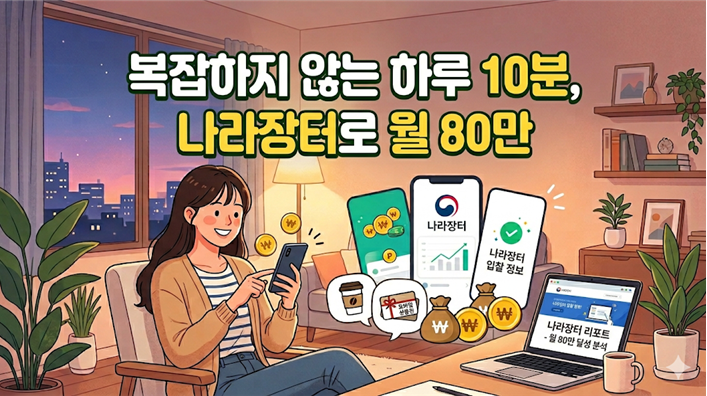 복잡하지 않는 하루 10분, 나라장터로 월 80만