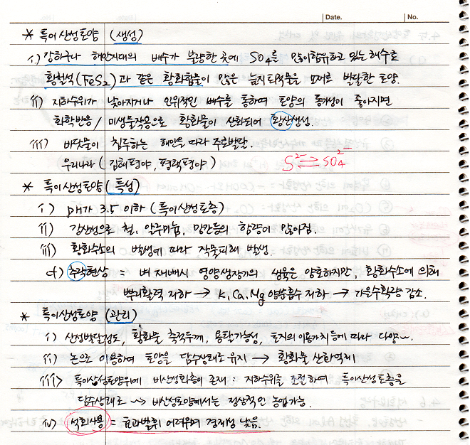 특이산성토양 생성, 특이산성토양 특성, 특이산성토양 관리