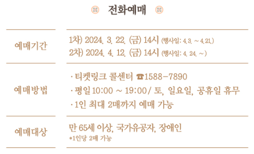 2024년 경복궁 별빛야행 전화 예매 방법