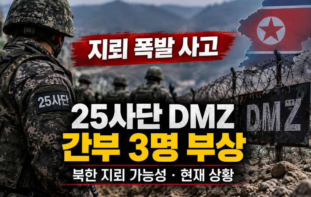 지뢰 폭발｜25사단 DMZ 3명 부상&middot;북한 지뢰 가능성