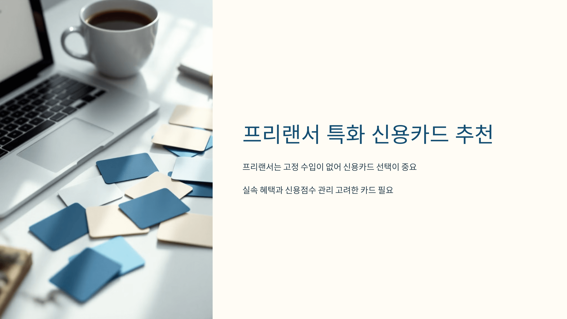 프리랜서 특화 신용카드 추천