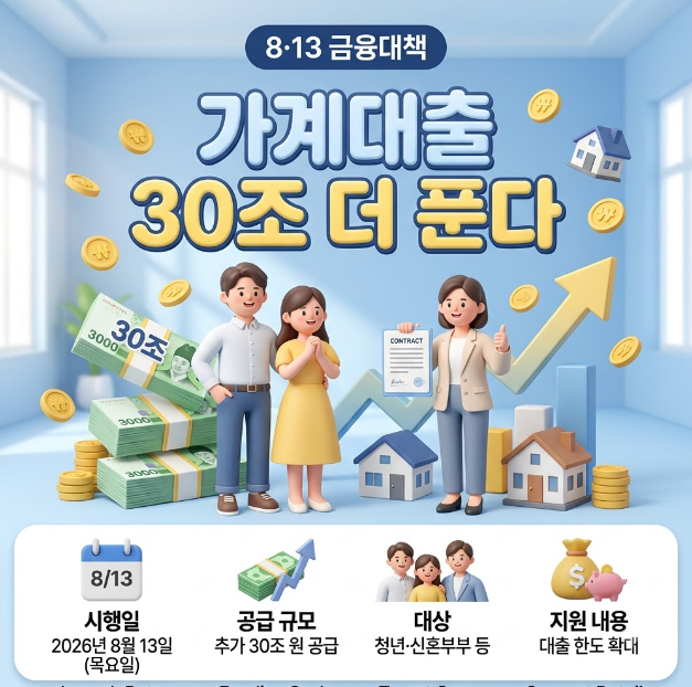 정부 가계대출 30조 확대 정책
