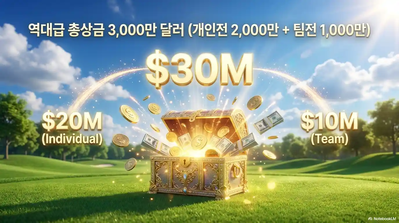 LIV 골프 코리아 2026 총상금 3000만 달러 구조 - 개인전 2000만 팀전 1000만 달러 분리 구성