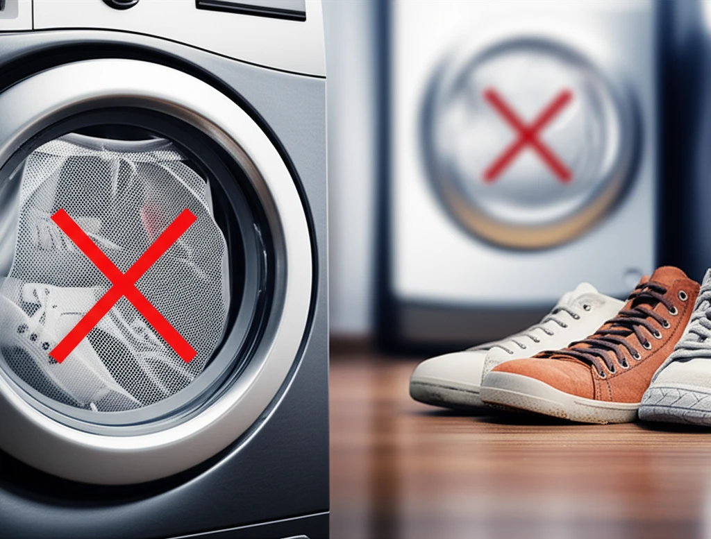 운동화 세탁, 세탁기로? 소재 확인부..