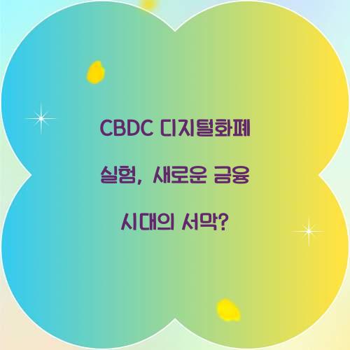 CBDC 디지털화폐 실험