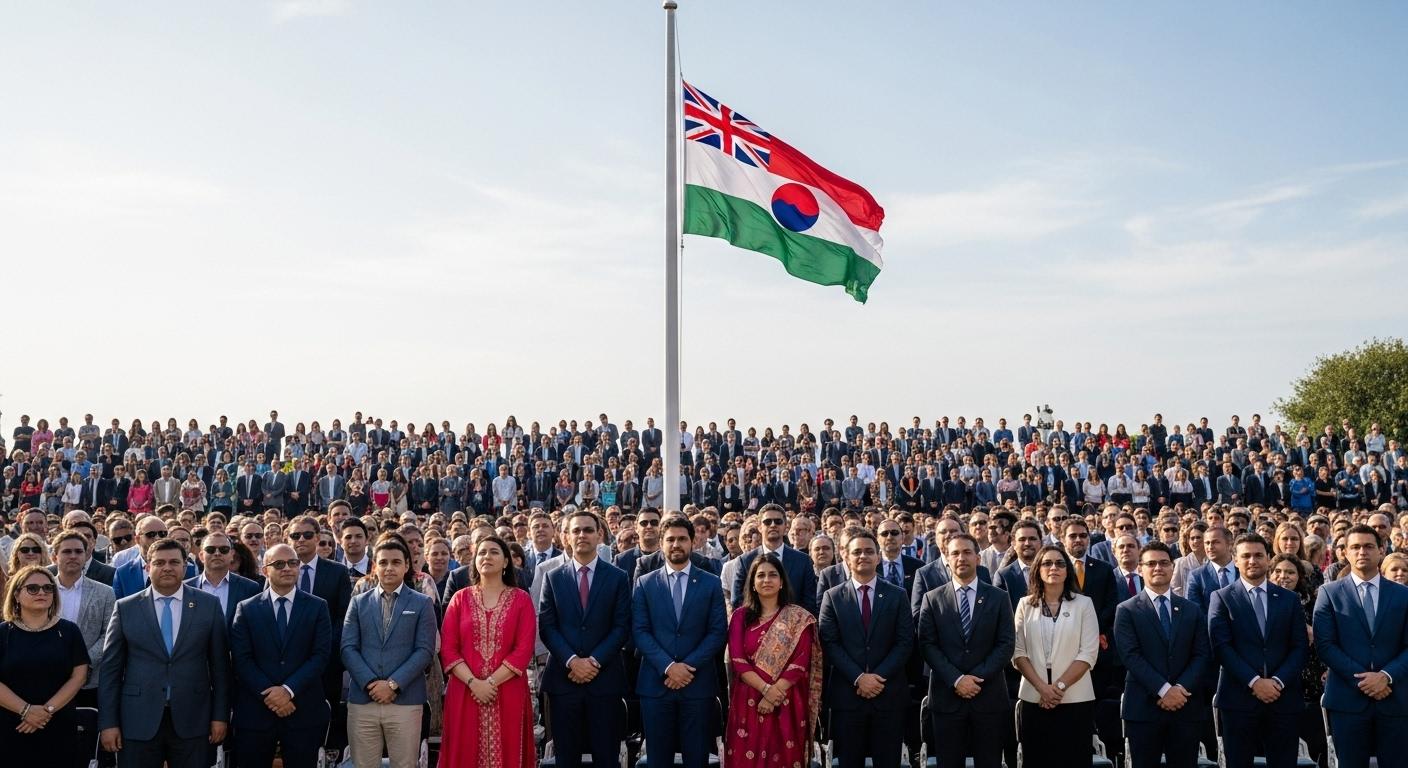 광복절 국기게양 안내문