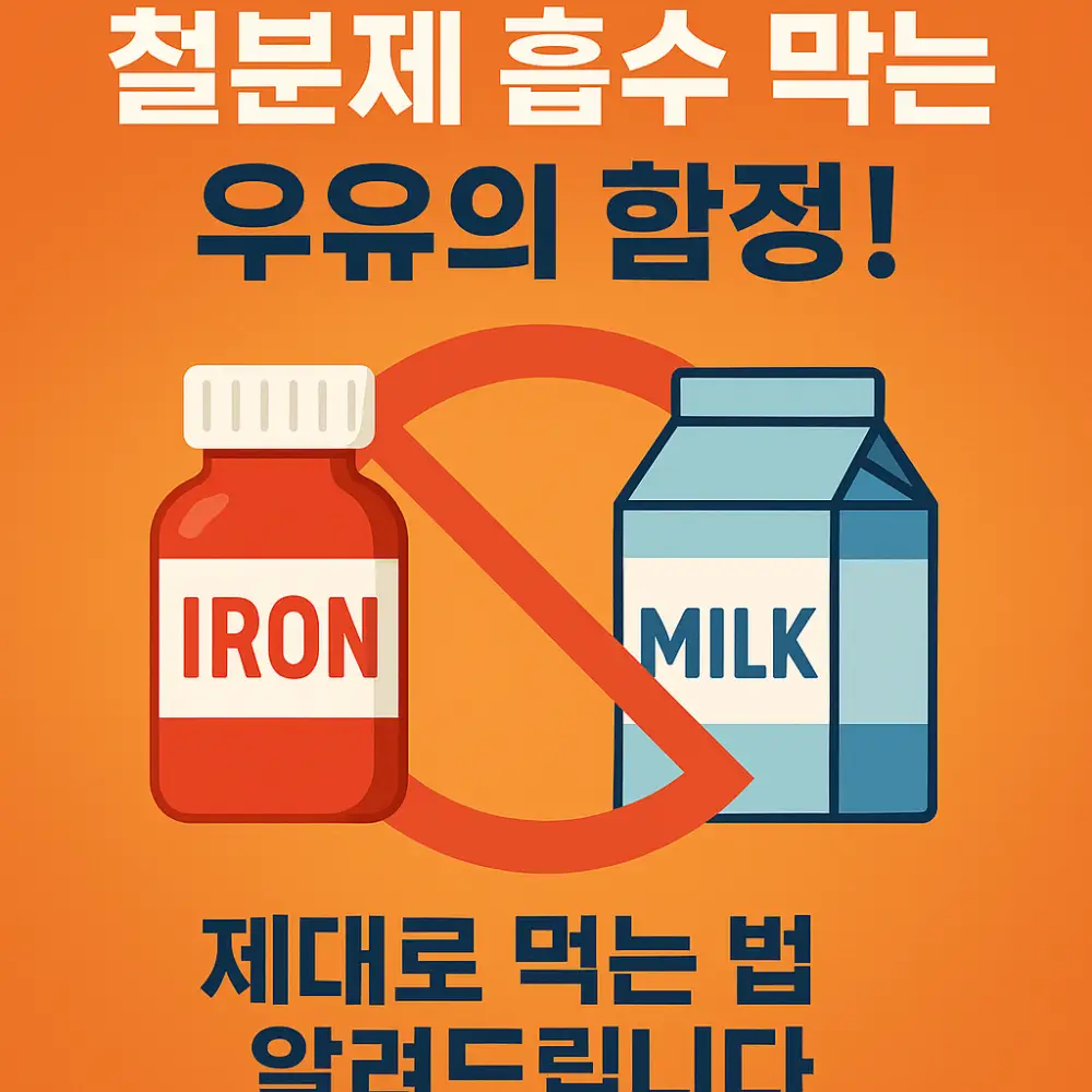 철분제 흡수막는 우유의 함정