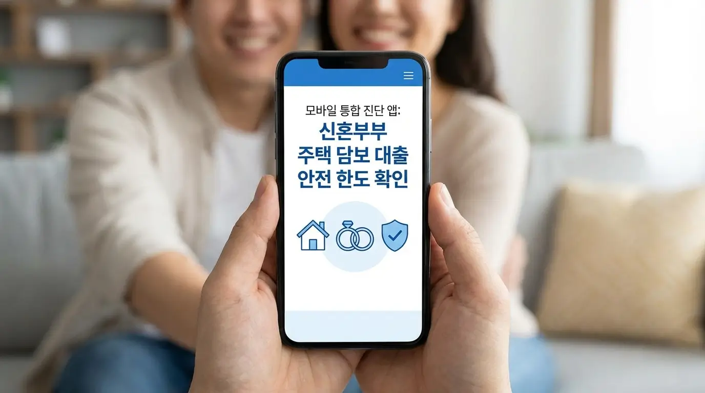 모바일 통합 진단 앱 신혼부부 주택 담보 대출 안전 한도 확인