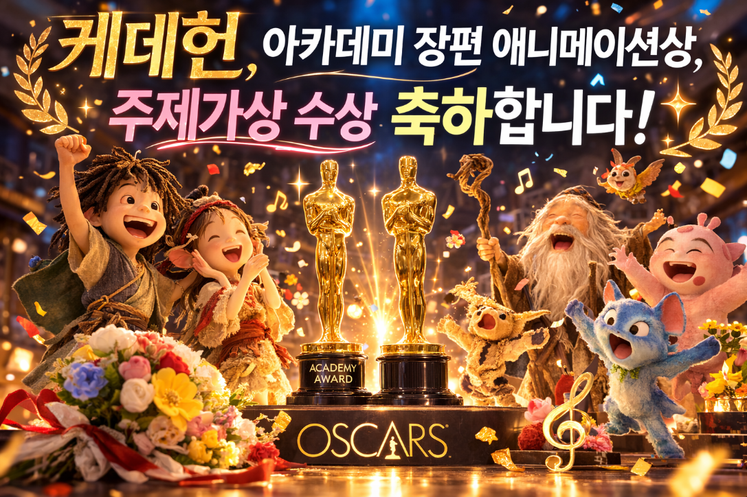 케데헌, 아카데미 장편 애니메이션상과 주제가상 2관왕 쾌거 달성