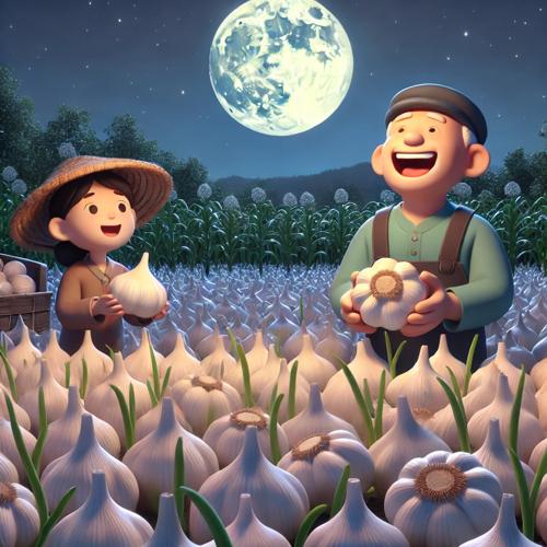 첫 수확의 기쁨과 신성한 마늘