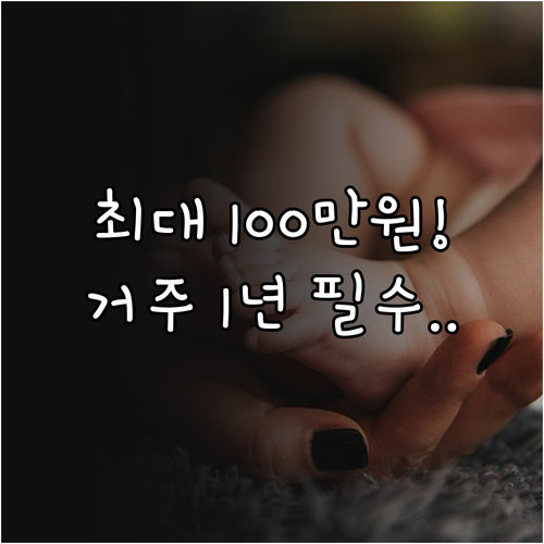 2025 금천구 출산 지원 1년 거주..