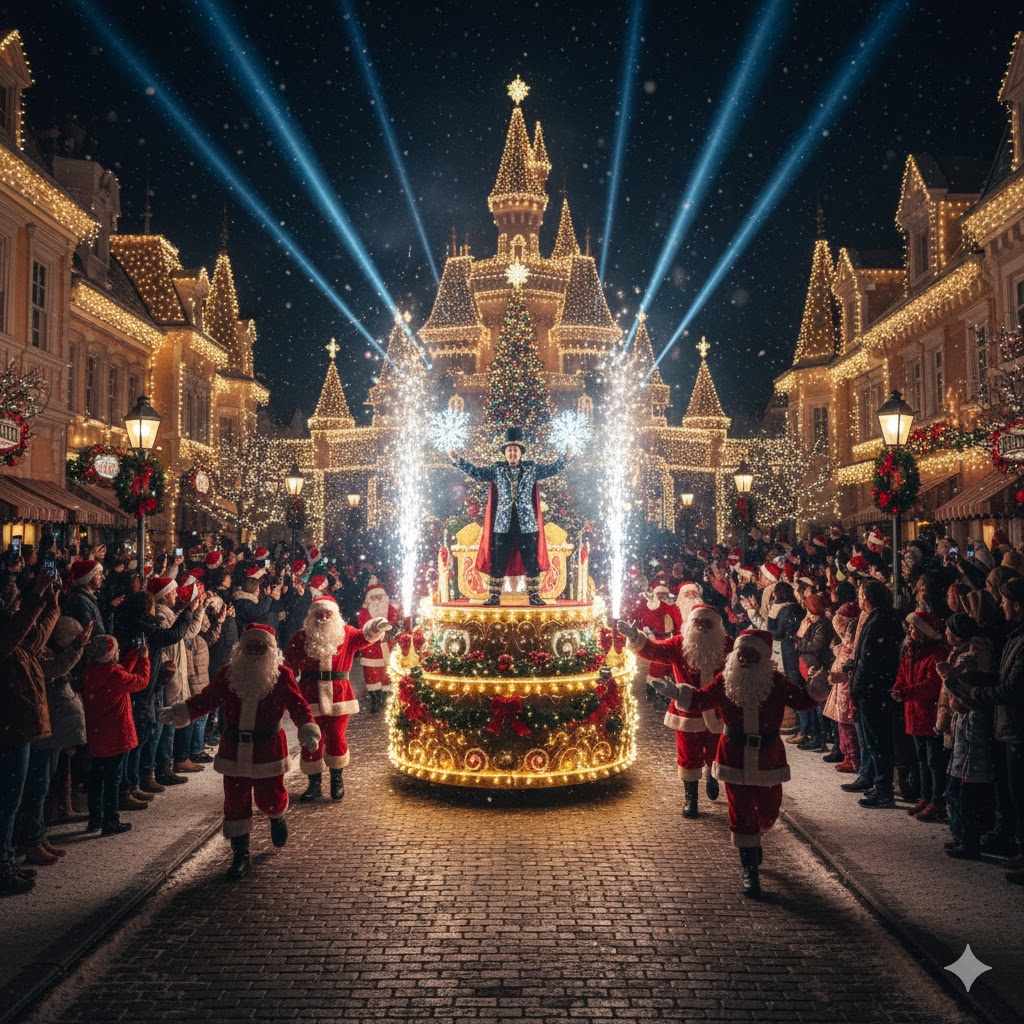 산타 퍼레이드와 매직쇼