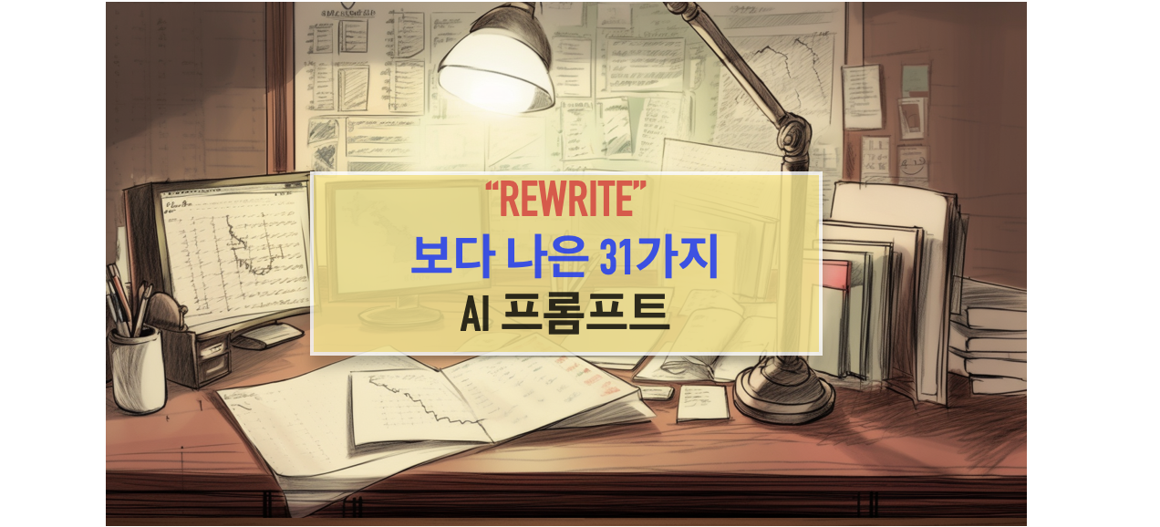 &quot;Rewrite&quot;보다 나은 31가지 AI 프롬프트