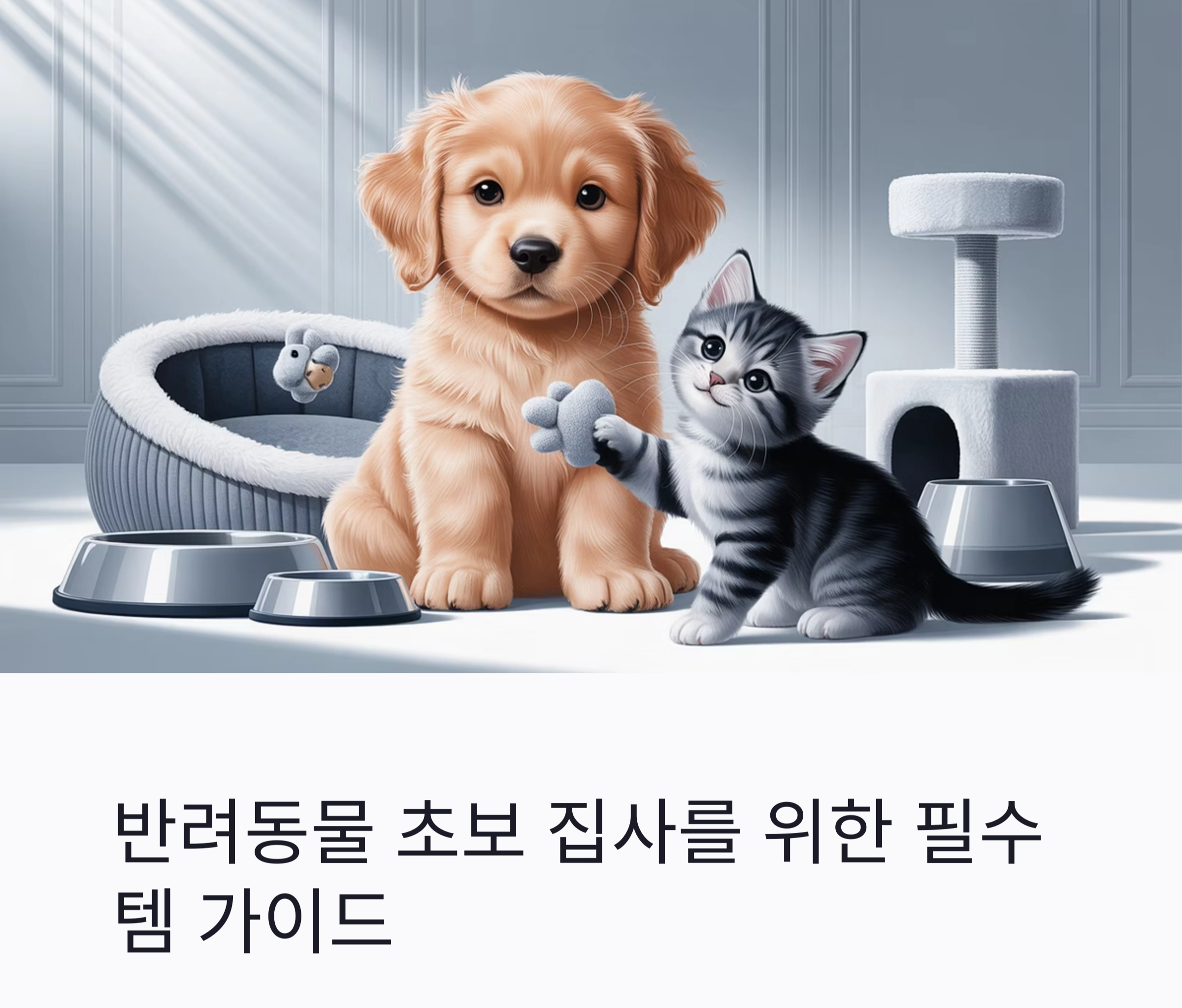 반려동물 초보 집사를 위한 필수템 완벽 가이드