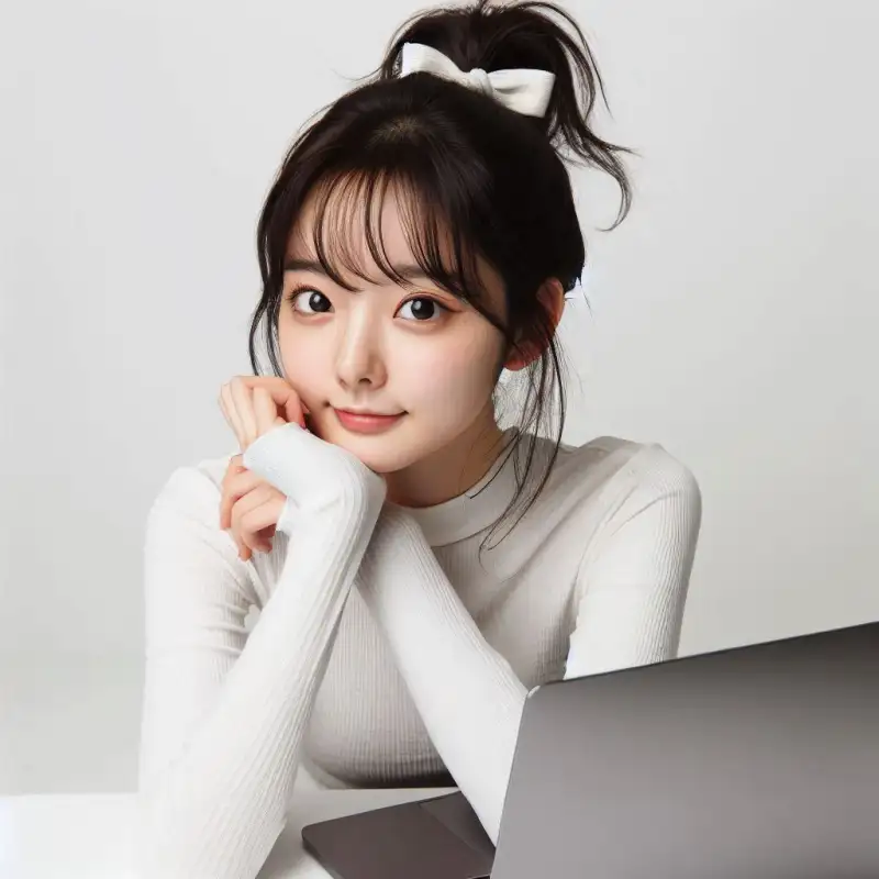 애니메이션-필터-어플-사이트-추천을-알아보는-여성의-모습