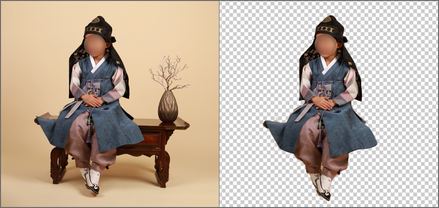 배경 이미지 제거 (피사체 및 배경 분리)