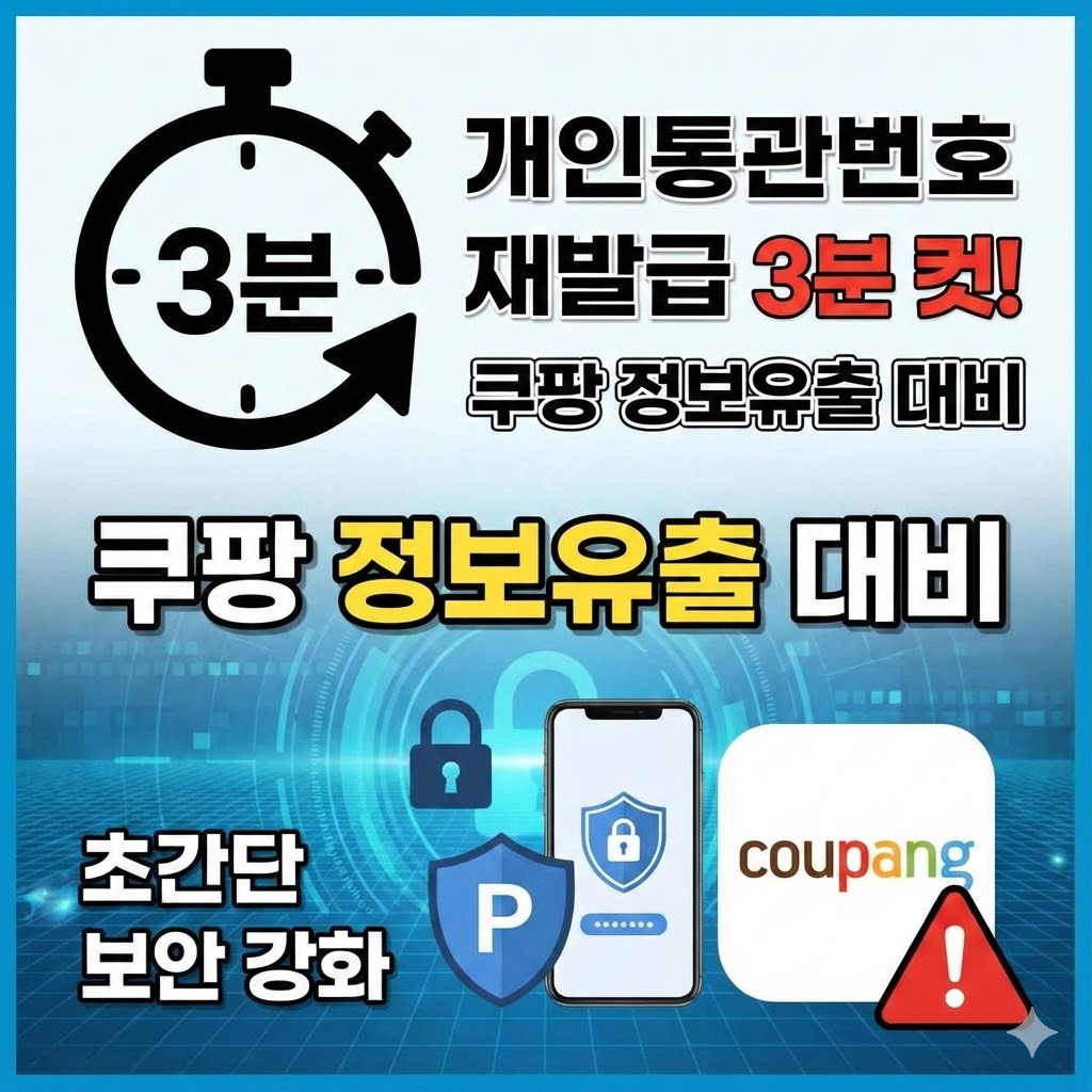 개인통관번호 재발급 3분 만에 끝내기! 쿠팡 정보유출 대비