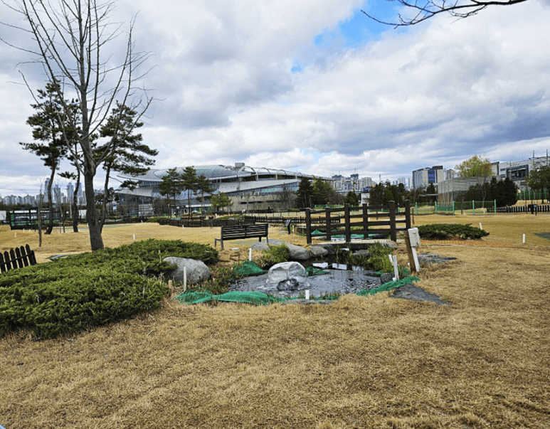 동탄2 수질복원센터 파크골프장 해저드 모습