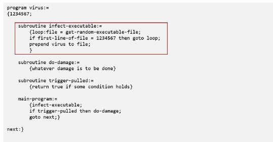 감염 및 동작 원리 - 의사 진행 코드