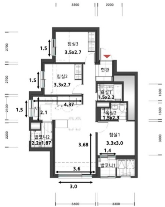 힐스테이트-e편한세상-문정-59B-평면도