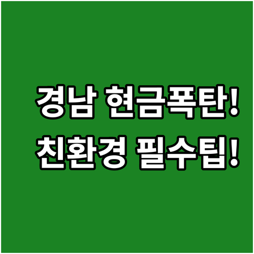 2025년 경상남도 친환경농가 현금 ..