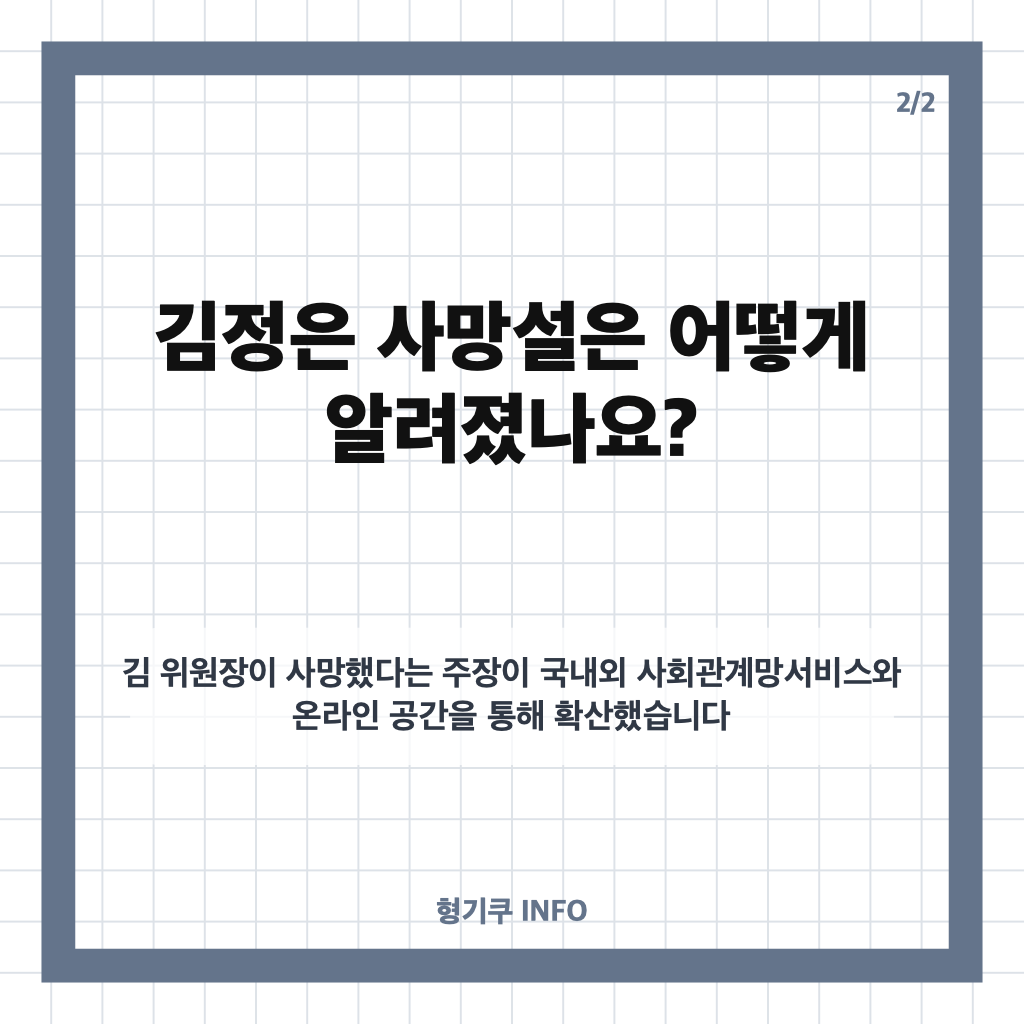 김정은 사망설 허위, 국정원이 국회 정보위에 보고한 내용은? 카드뉴스 3
