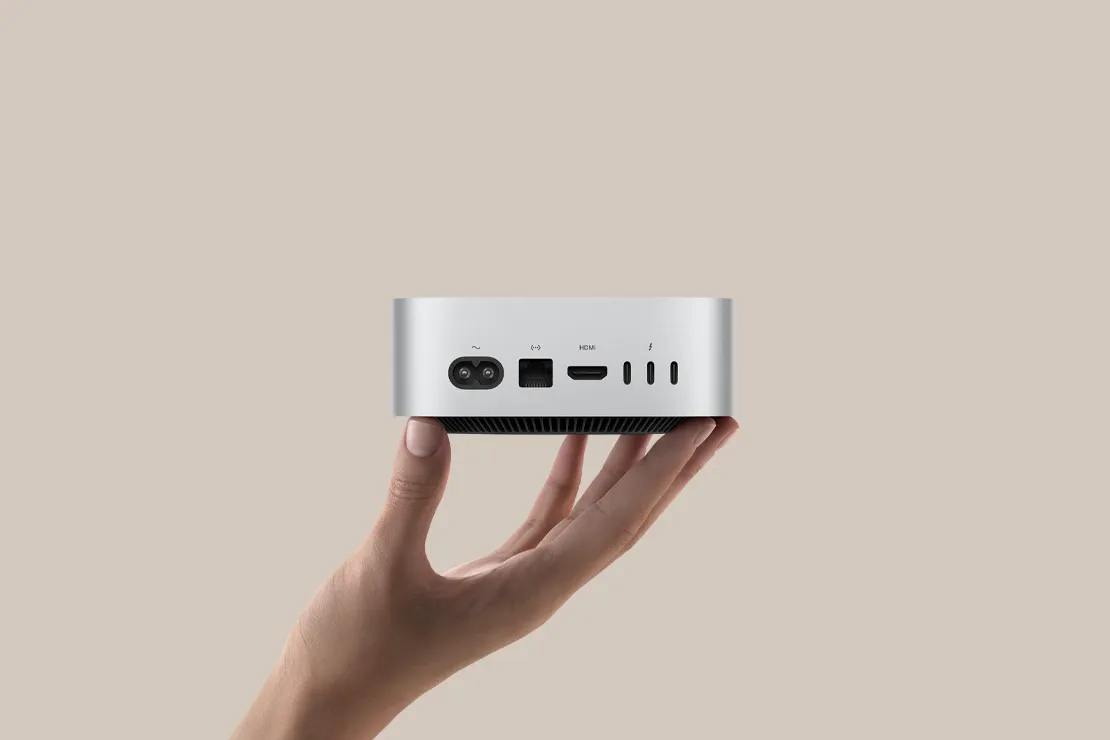 Mac mini의 후면 포트 구성 - Thunderbolt, HDMI, 이더넷 포트