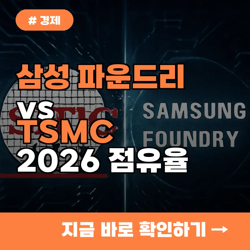 삼성 파운드리 vs TSMC 2026년 점유율 경쟁 승자는