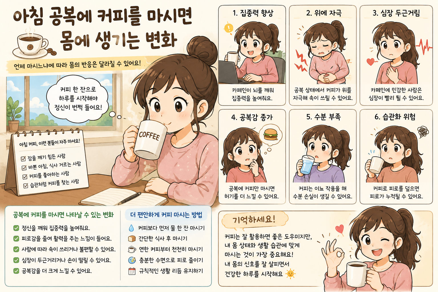 아침 공복에 커피를 마시면 몸에 생기는 변화