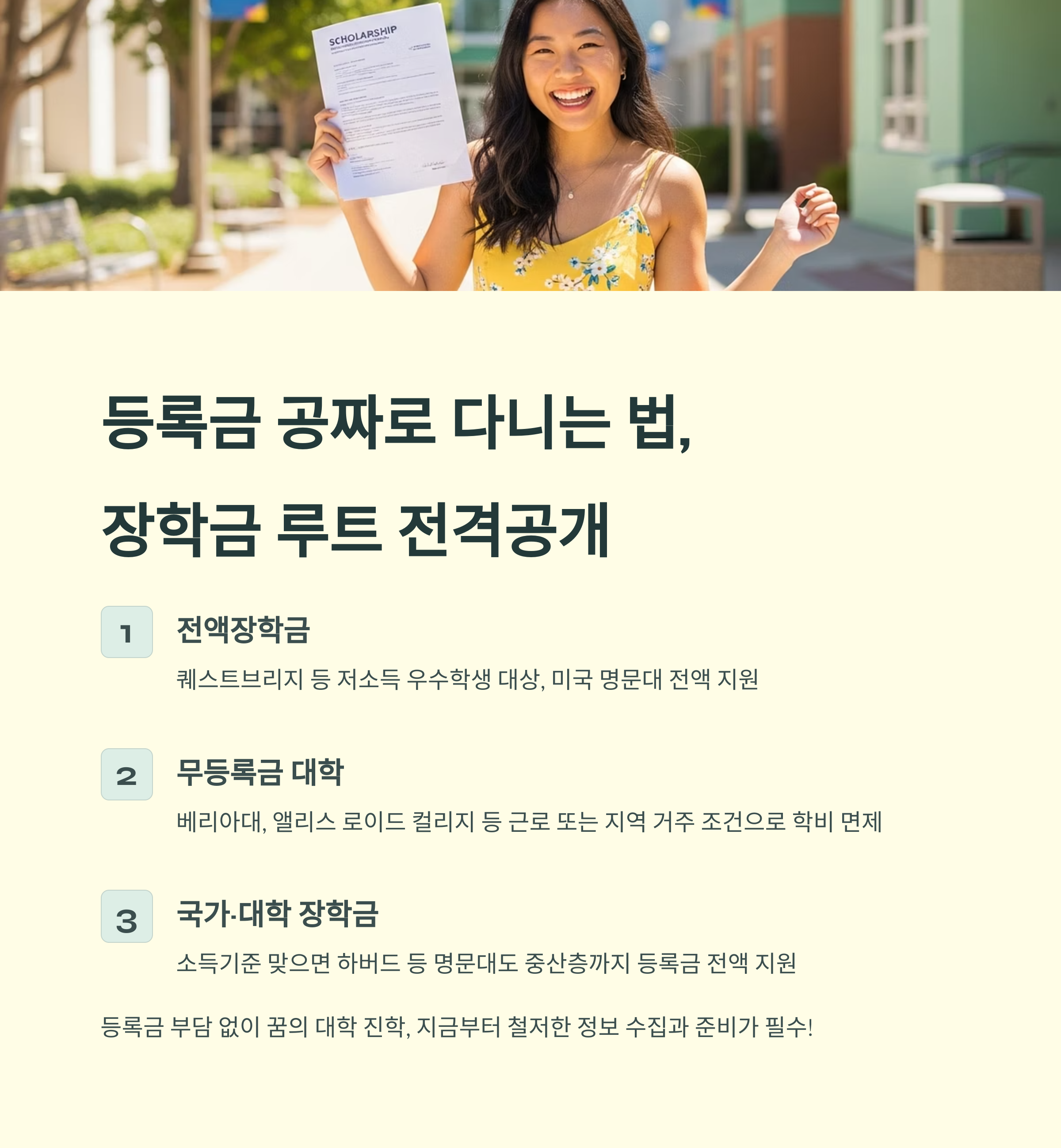 등록금 공짜로 다니는 법