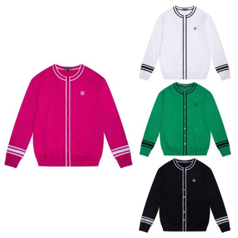 지포어골프웨어 지포어 골프 스웨터 여성골프가디건-검은색