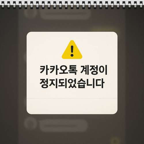 카카오톡 계정 정지 원인 및 해결 방법
