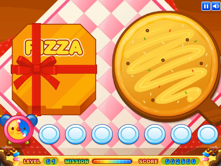 피자-타이쿤-플래시게임-플레이-완성된-피자를-박스-안에-넣어-포장을-완료한-화면