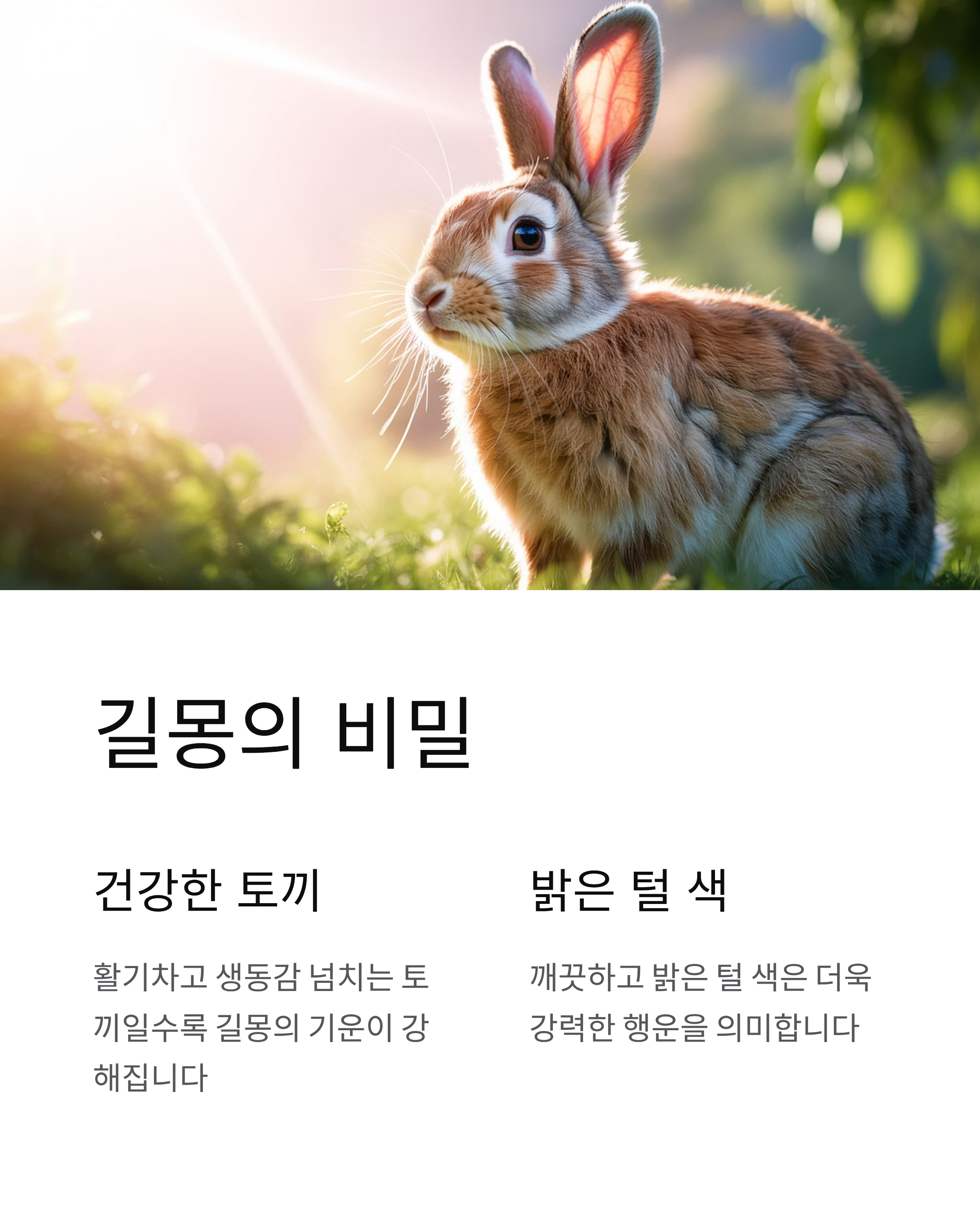 🐇 토끼꿈: 행운과 횡재수 폭발! ,토끼 태몽부터, 하얀토끼 꿈 해몽까지 10가지 풀이!