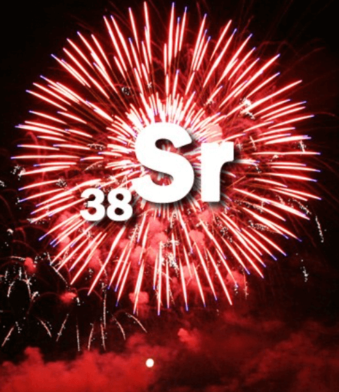 붉은색 폭죽 안에 흰클씨 38 Sr